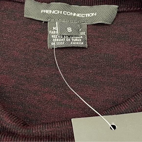 French Connection Sweeter Long Sleeve Mini Dress in Evening Wine Size Small - Picture 5 of 7